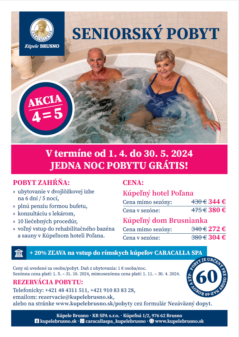 Akcia 4 = 5 - Seniorský pobyt
